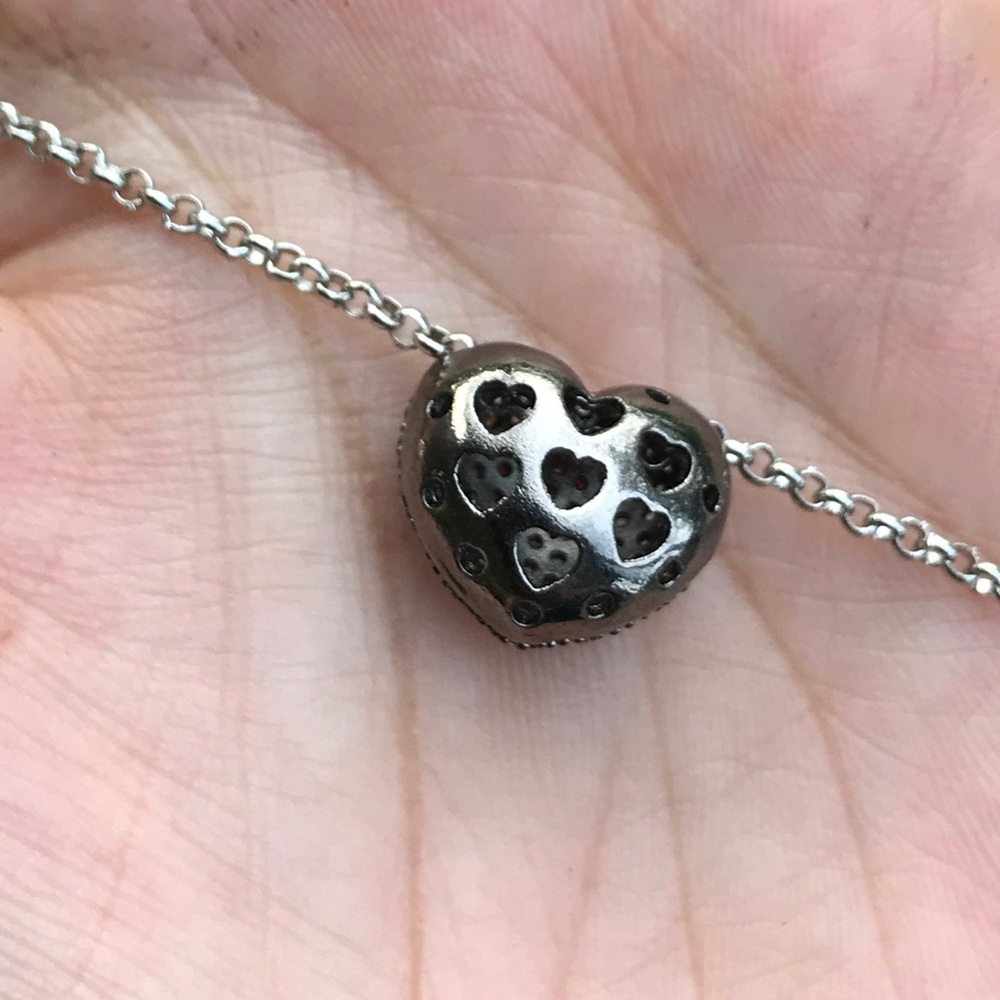 Valentine gift cz heart stainless steel necklace - Picture 5 of 8